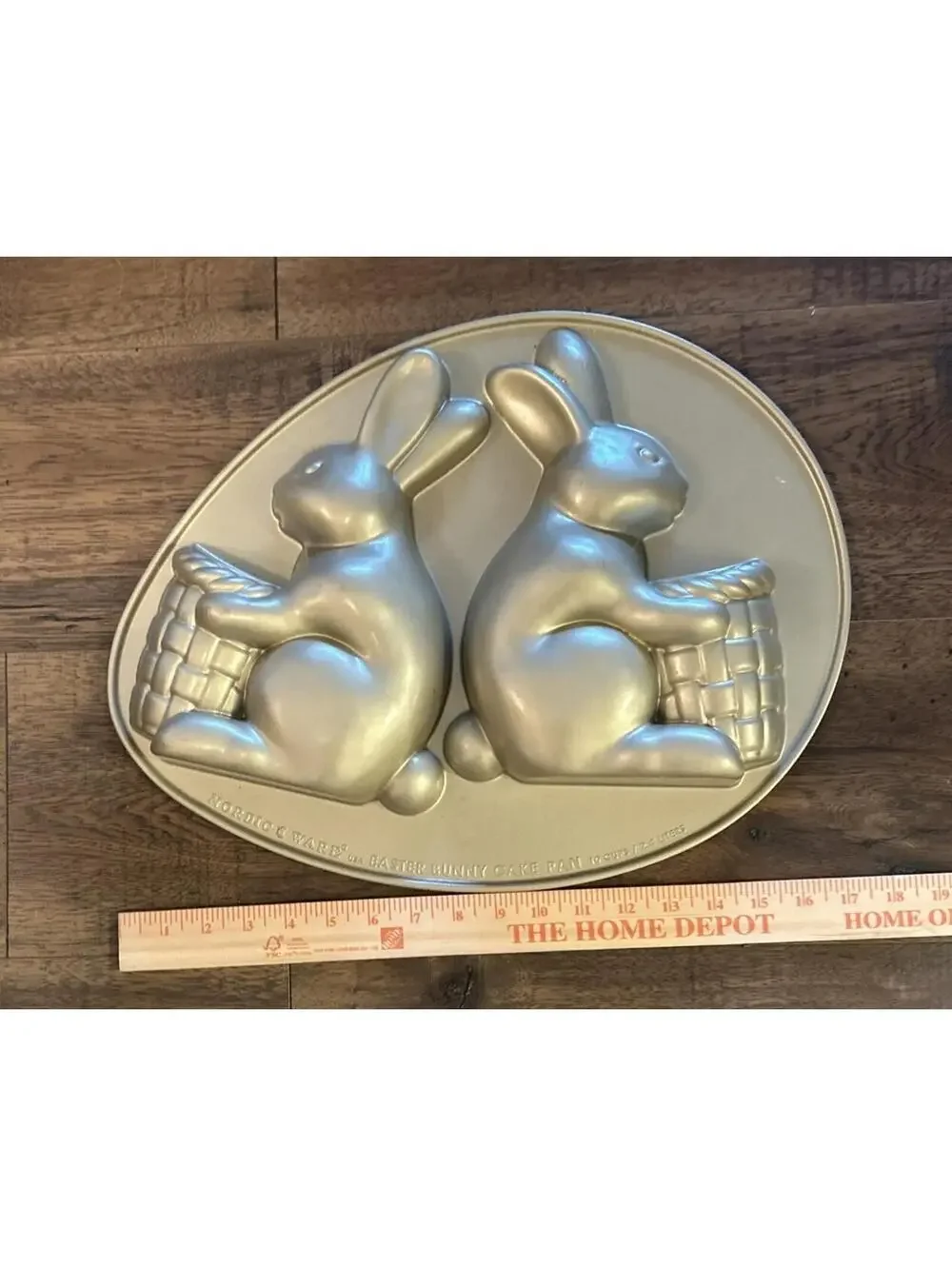 Nordic Ware Easter Bunny Cake Pan 10 Cup 2.4L Nonstick Aluminum 3D Rabbits USA